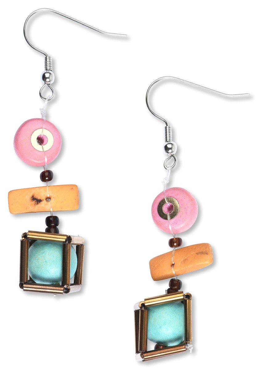 Fair and Square Earrings Pastel BPE222