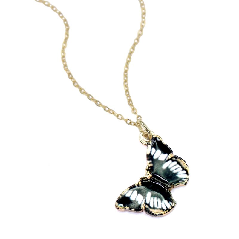 Be You tiful Butterfly Necklace Black RSN1701