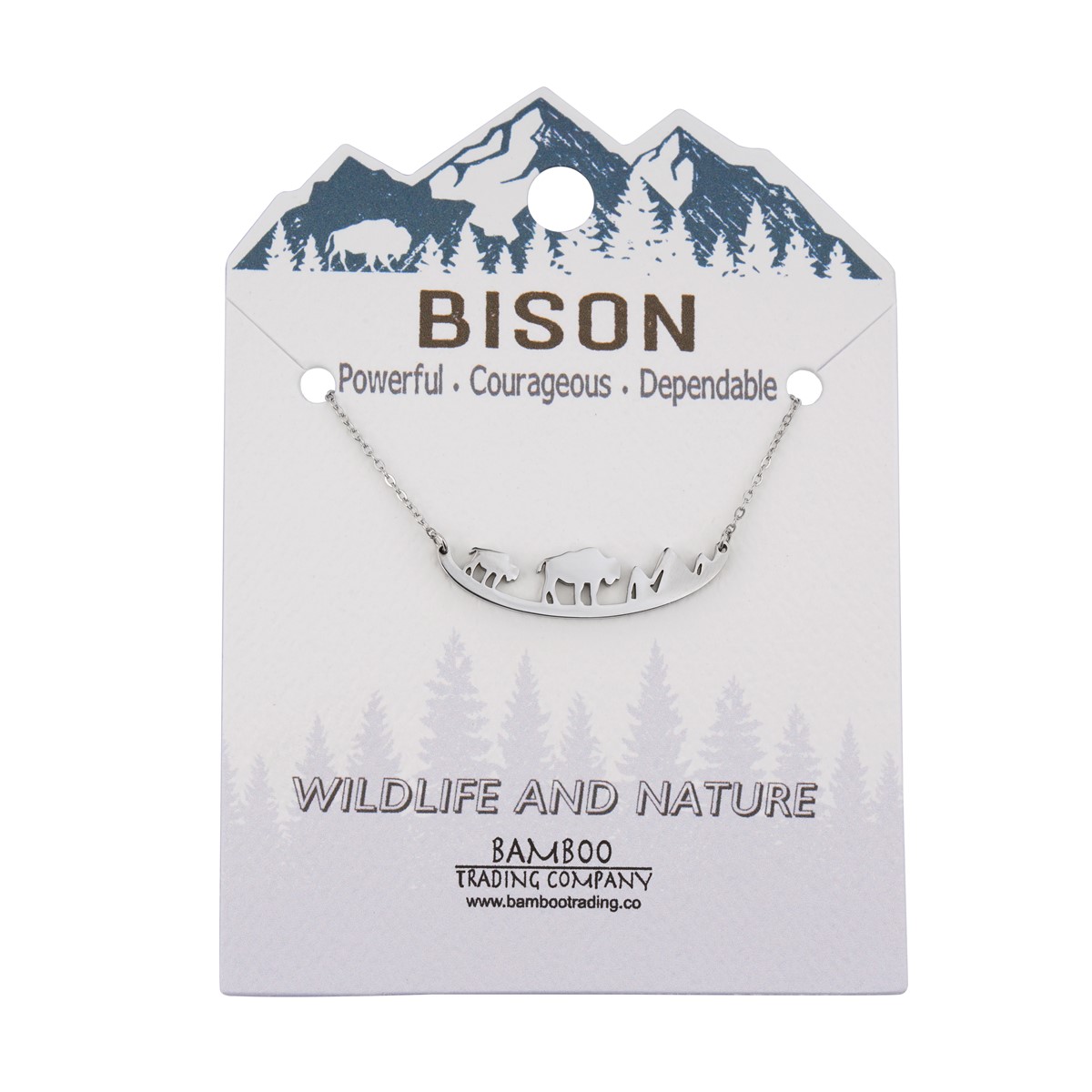 Wildlife and Nature Bison Necklace RSN1938