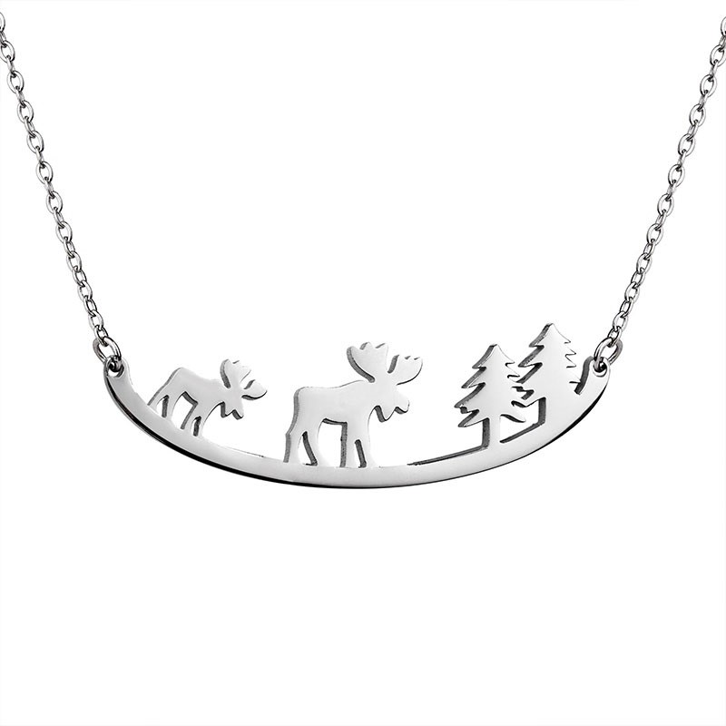 Wildlife and Nature Moose Necklace RSN1935