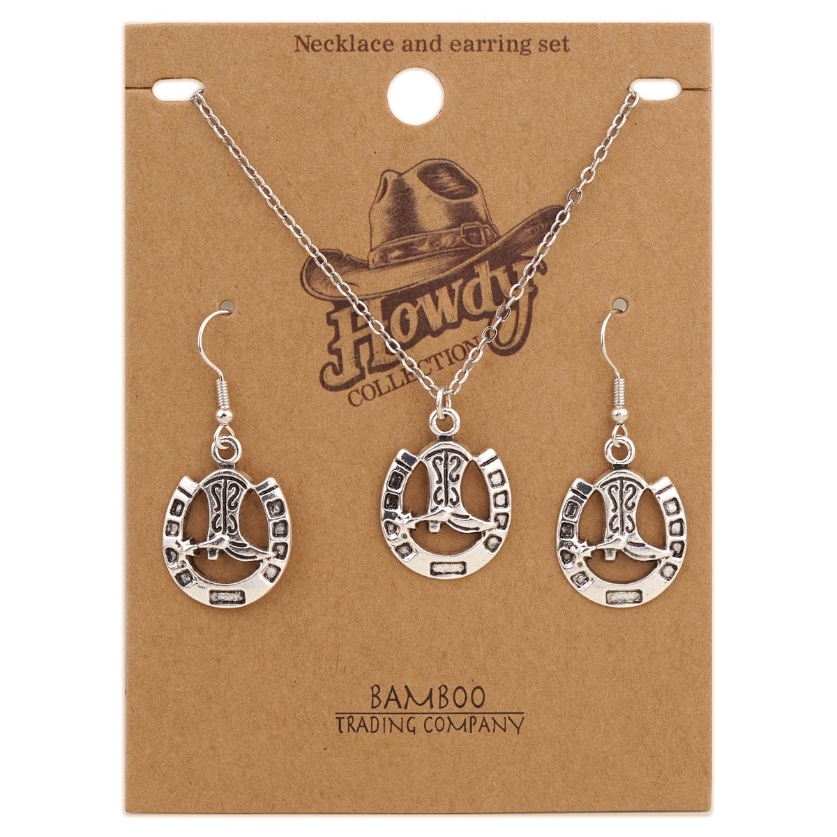 Howdy Horseshoe Earring & Necklace Set RSN1950