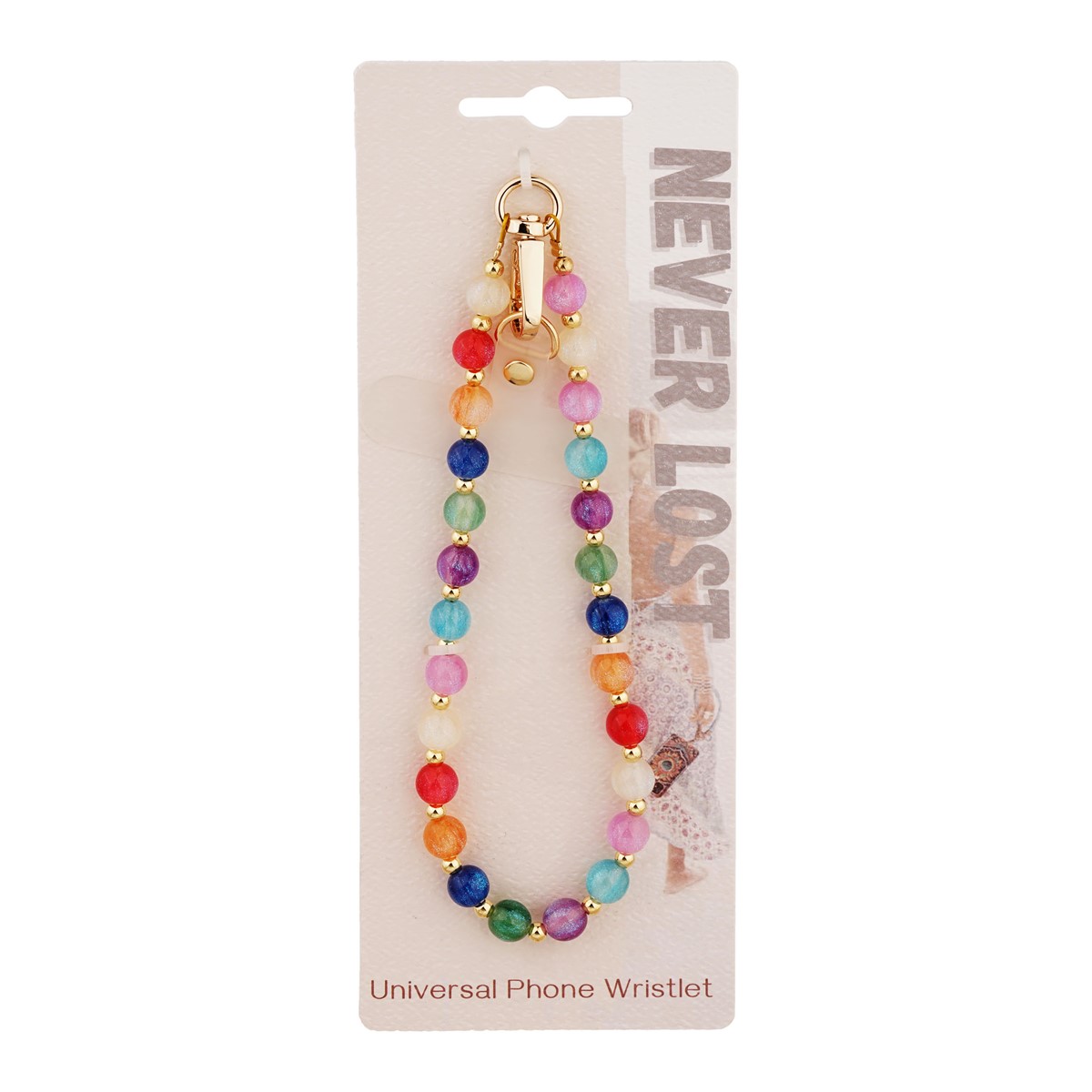 Beaded Phone Strap Rainbow RSW002