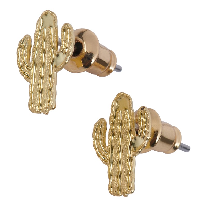 Cactus Mini Earrings Gold WSE104G