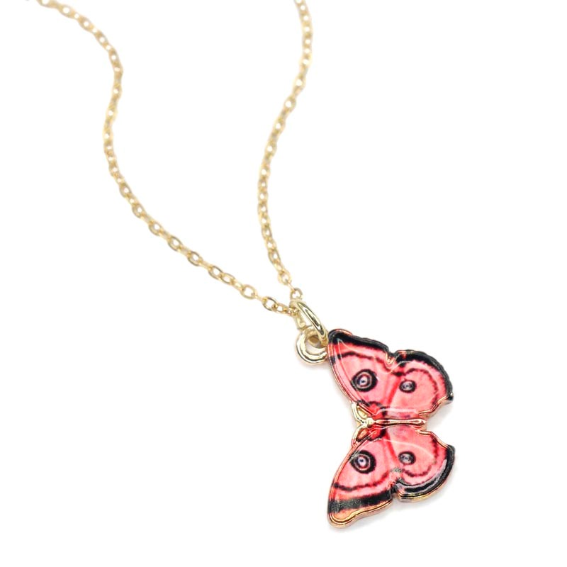 Be You tiful Butterfly Necklace Red RSN1699