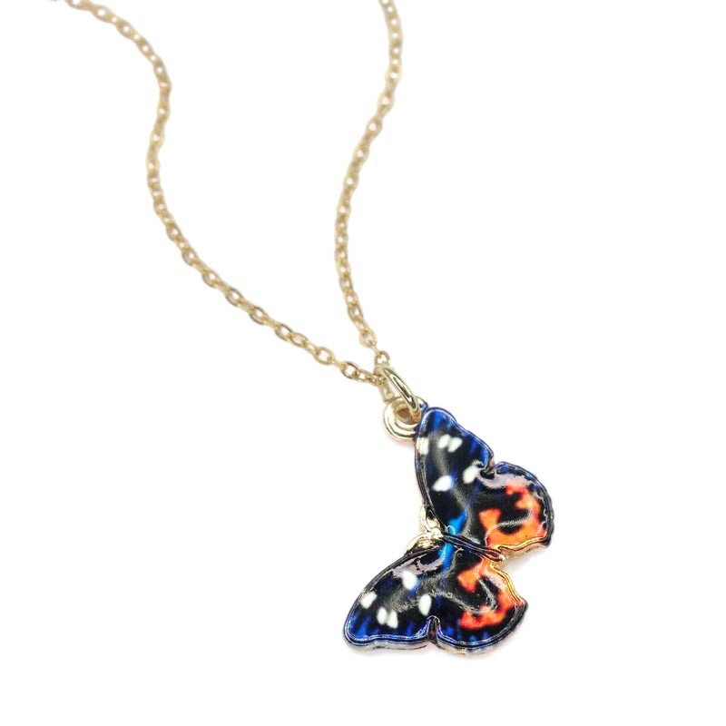 Be You tiful Butterfly Necklace Orange RSN1698