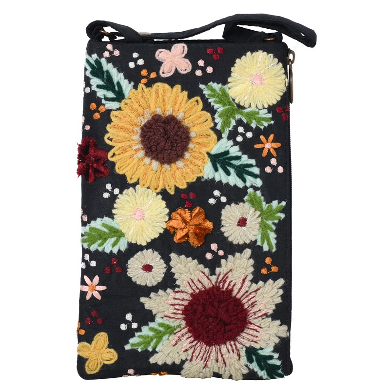 Club Bag Embroidered Florals SHB826