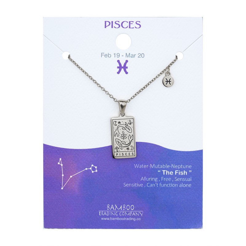 Zodiac Necklace Silver Pisces RSN2029