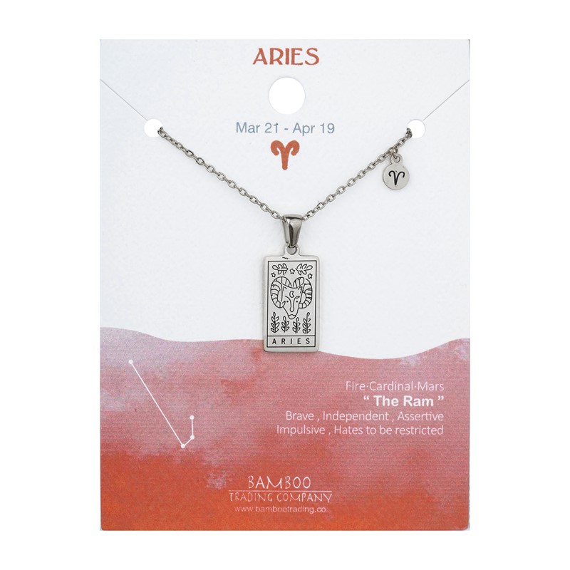 Zodiac Necklace Silver Aries RSN2023