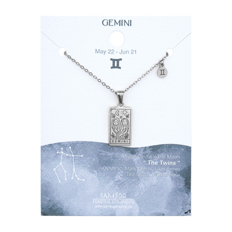 Zodiac Necklace Silver Gemini RSN2026