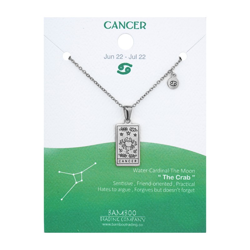 Zodiac Necklace Silver Cancer RSN2024