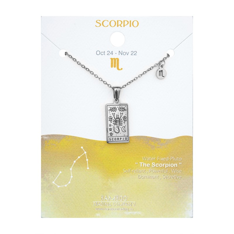 Zodiac Necklace Silver Scorpio RSN2031