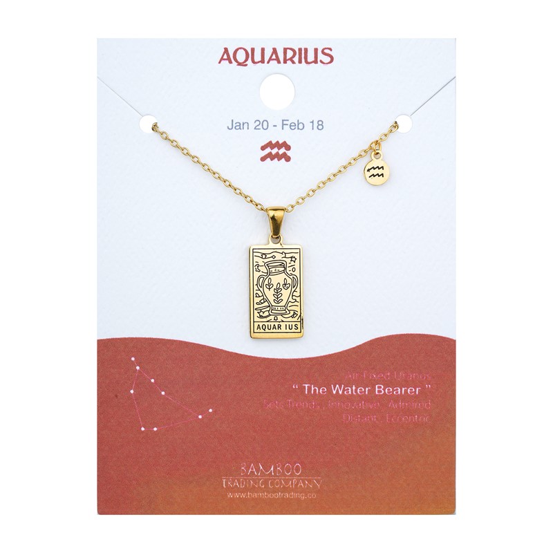 Zodiac Necklace Gold Aquarius RSN2010