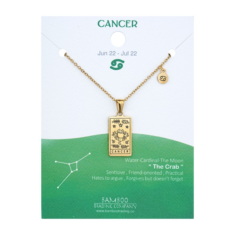 Zodiac Necklace Gold Cancer RSN2012