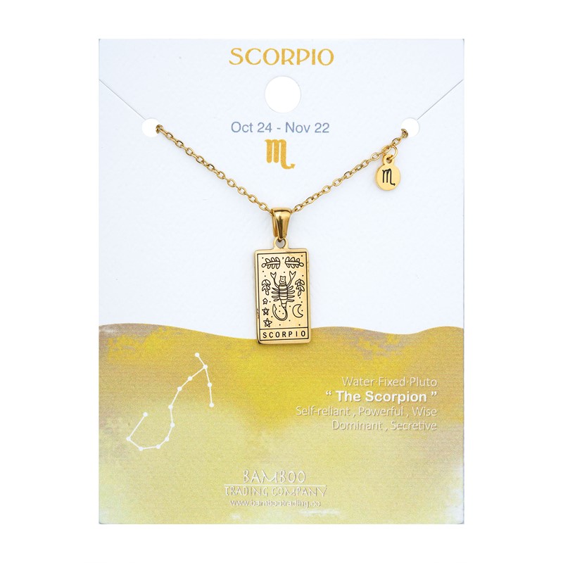 Zodiac Necklace Gold Scorpio RSN2019