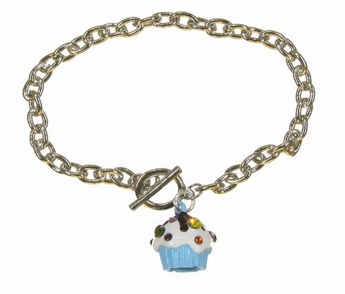 Cupcake Bracelet Blue