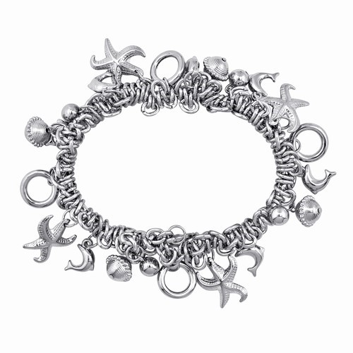 Nautical Stretch Bracelet, Silver