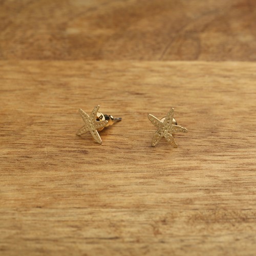 Starfish Post Earrings Gold