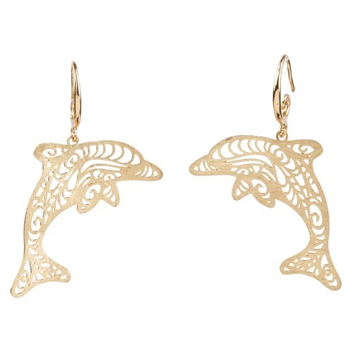 Dolphin Earrings Gold