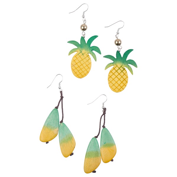 Wooden Pineapple Earring Assortment