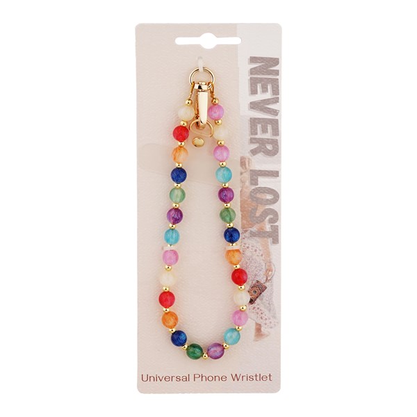 Beaded Phone Strap Rainbow