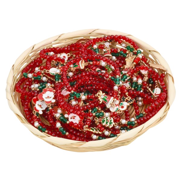 Christmas Bracelets in Basket