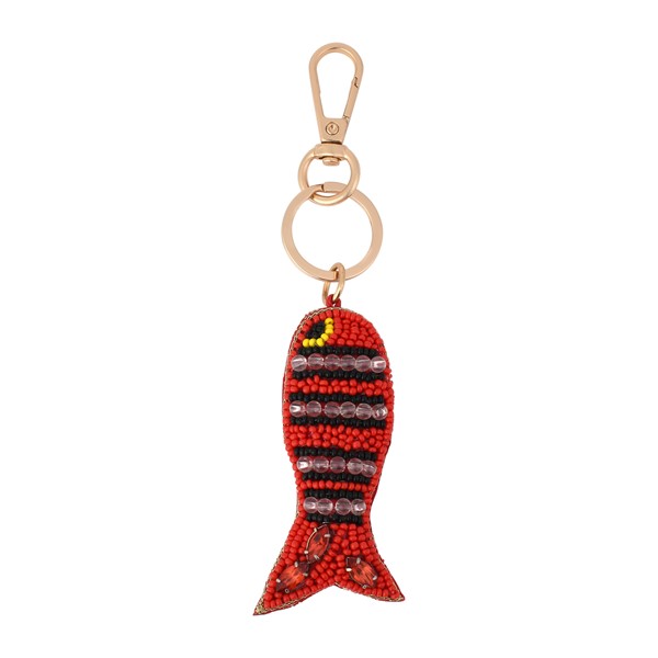 Fish Beaded Bag Charm