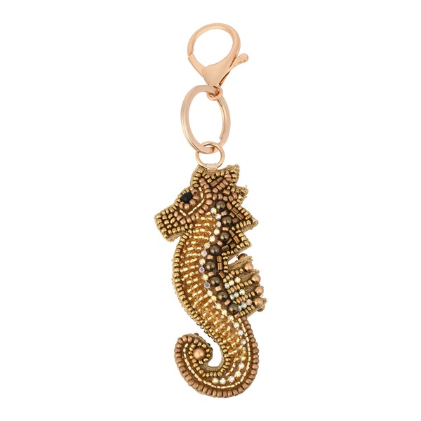 Seahorse Beaded Bag Charm