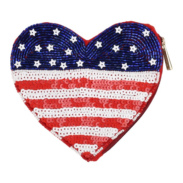 American Flag Heart Essential Pouch