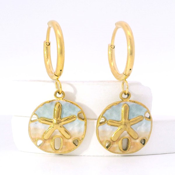 Paradise Sand Dollar Turquoise Earrings