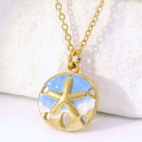 Paradise Sand Dollar Azure Necklace