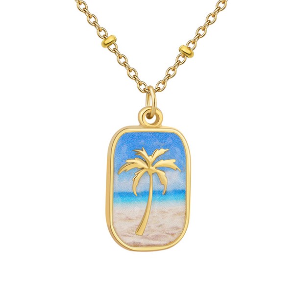 Paradise Palm Azure Necklace