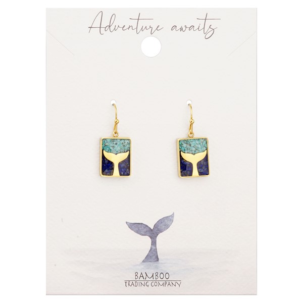 Whale Tail Gold Earrings