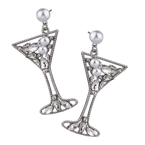 Celebration Earrings Martini Silver
