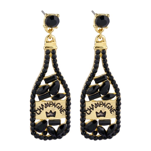Celebration Earrings Champagne Black
