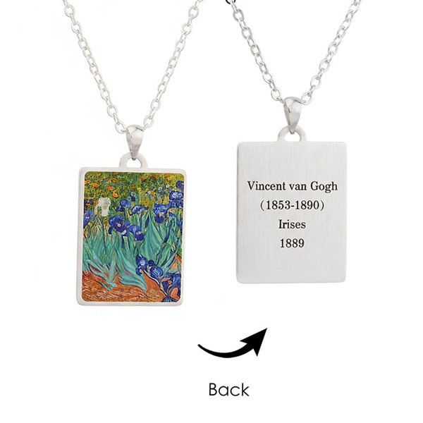 Masterpiece Necklace Silver Irises