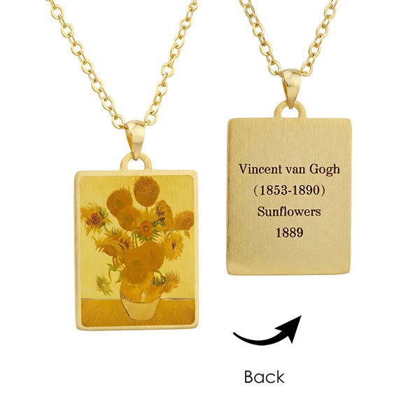 Masterpiece Necklace Gold Sunflowers