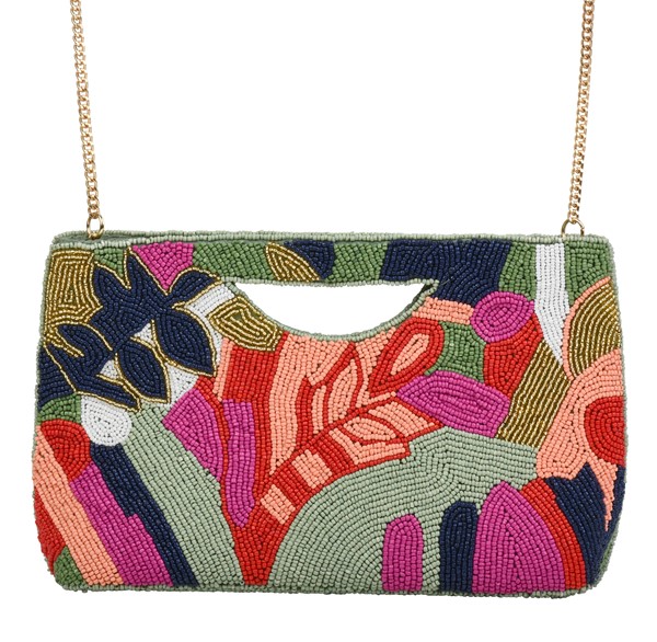 Brushstroke Half Moon Clutch